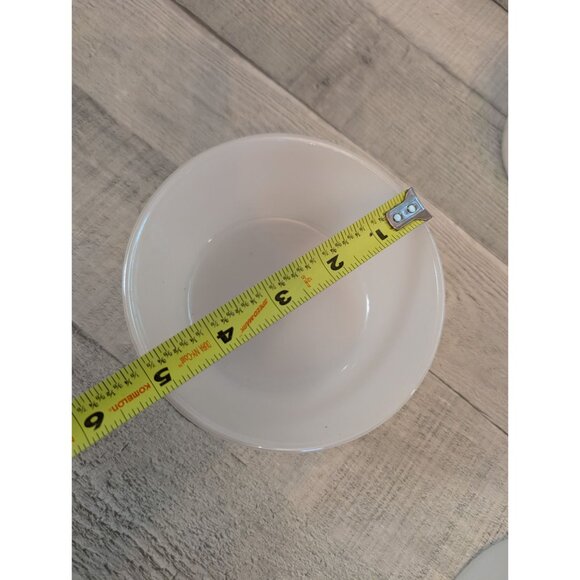 Vintage Federal Moonglow Milk Glass White Iridescent Bowls Set Of 3 - Picture 8 of 11